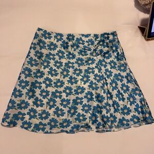 Free People floral satin skirt